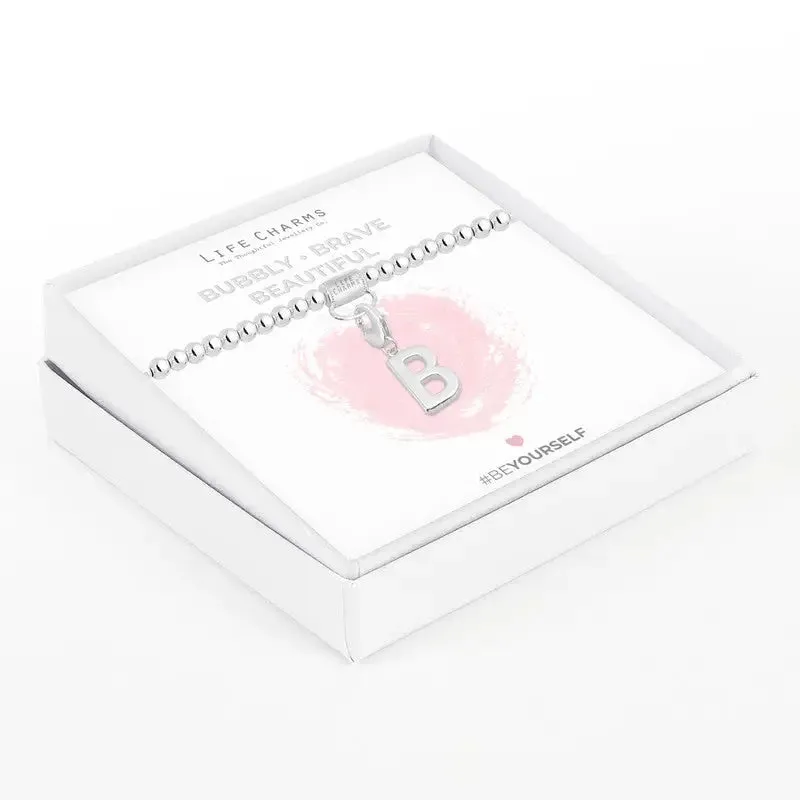 Life Charm Initial Charm Bracelet - Choose your Letter