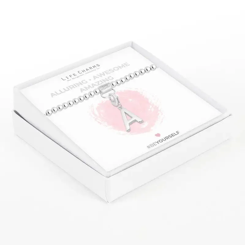 Life Charm Initial Charm Bracelet - Choose your Letter