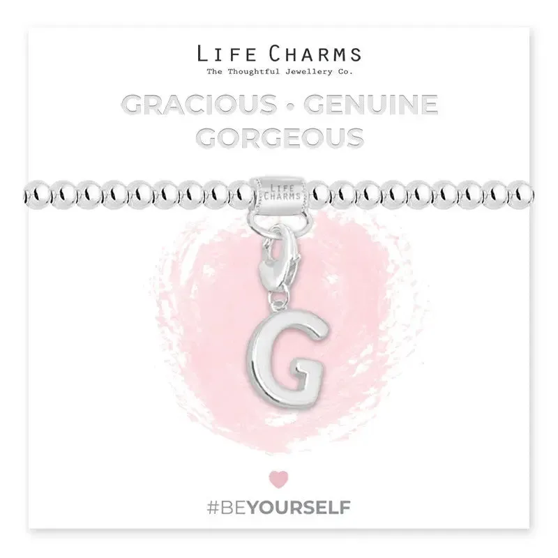 Life Charm Initial Charm Bracelet - Choose your Letter