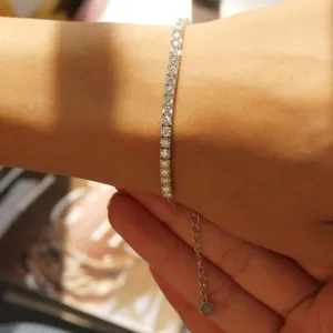 Linked Together #staychic Adjustable Chain Tennis Bracelet