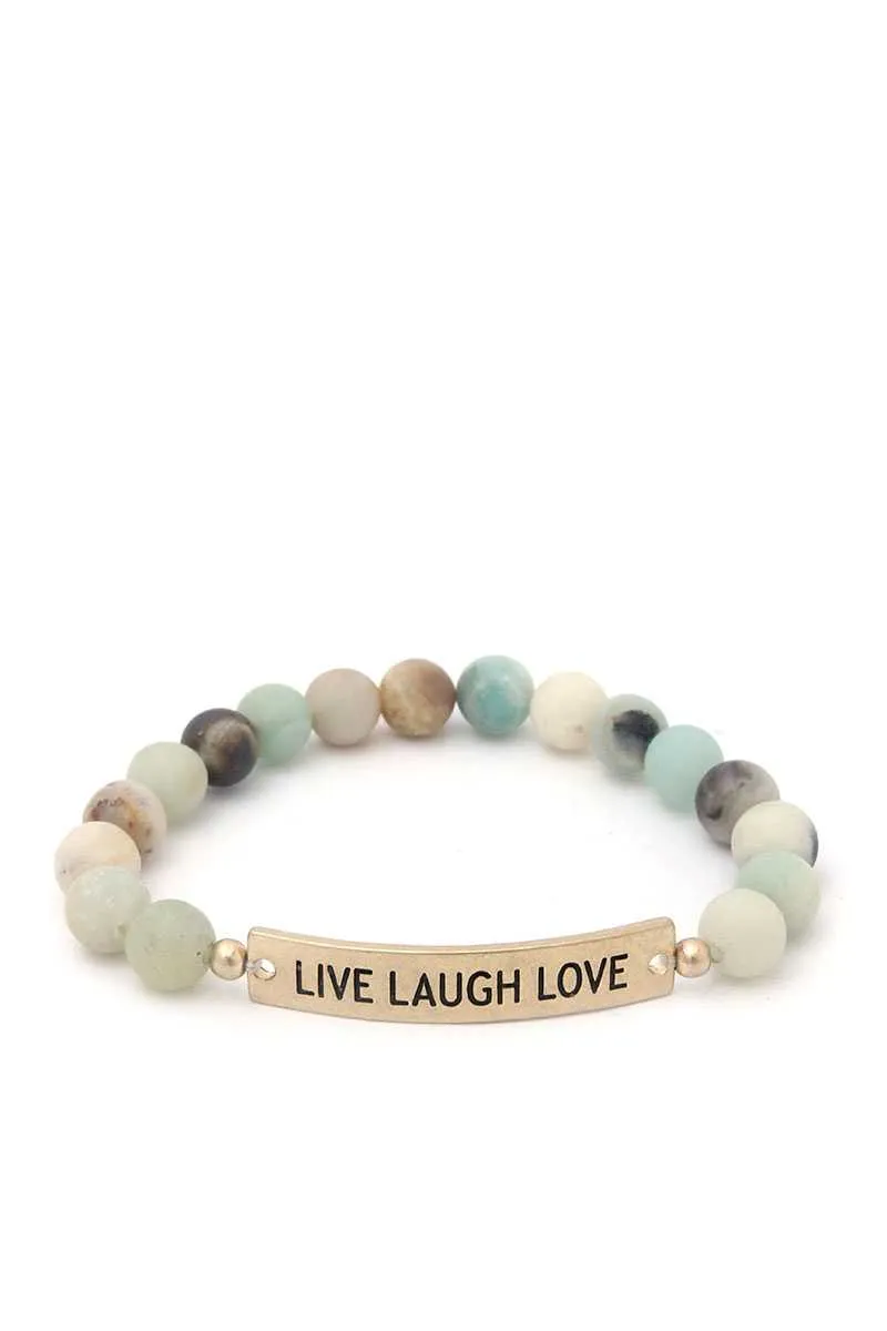 Live Laugh Love Beaded Bracelet