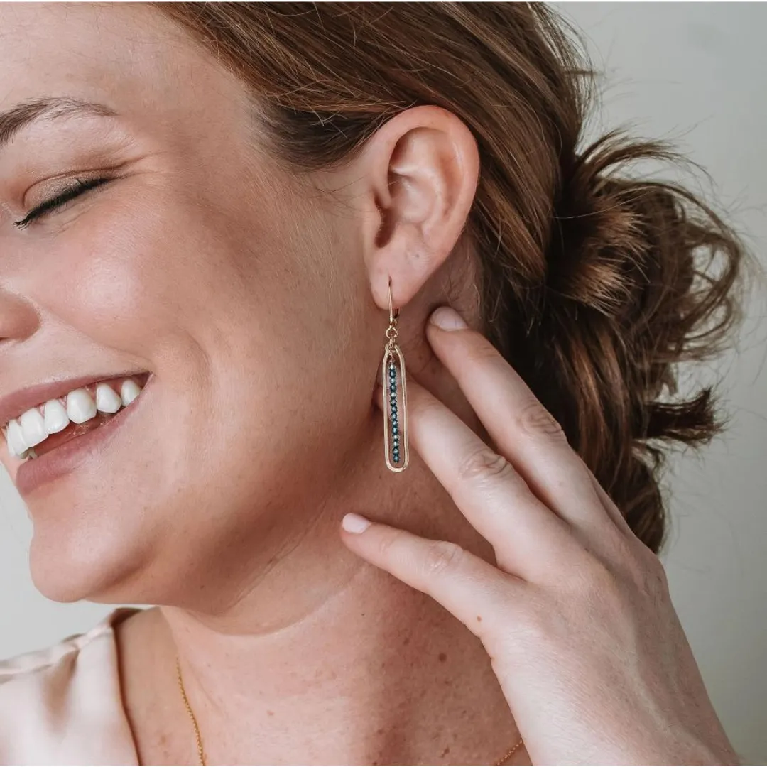 Lyric Turquoise Earrings in Gold Fill