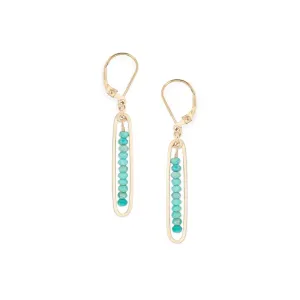 Lyric Turquoise Earrings in Gold Fill
