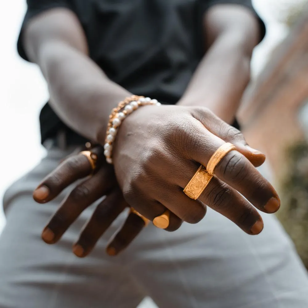 Matte Signet Ring - Gold