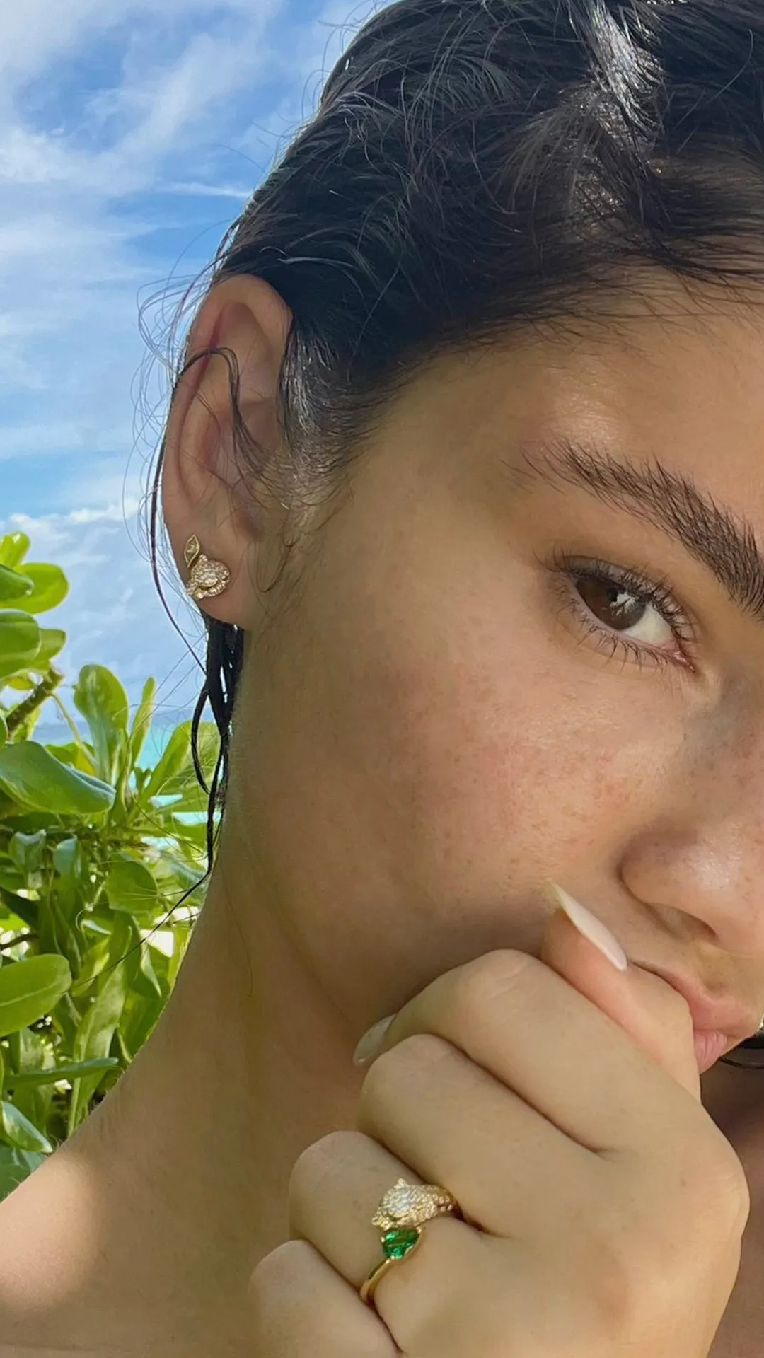 Maumau Stud Earrings 18K Gold Vermeil
