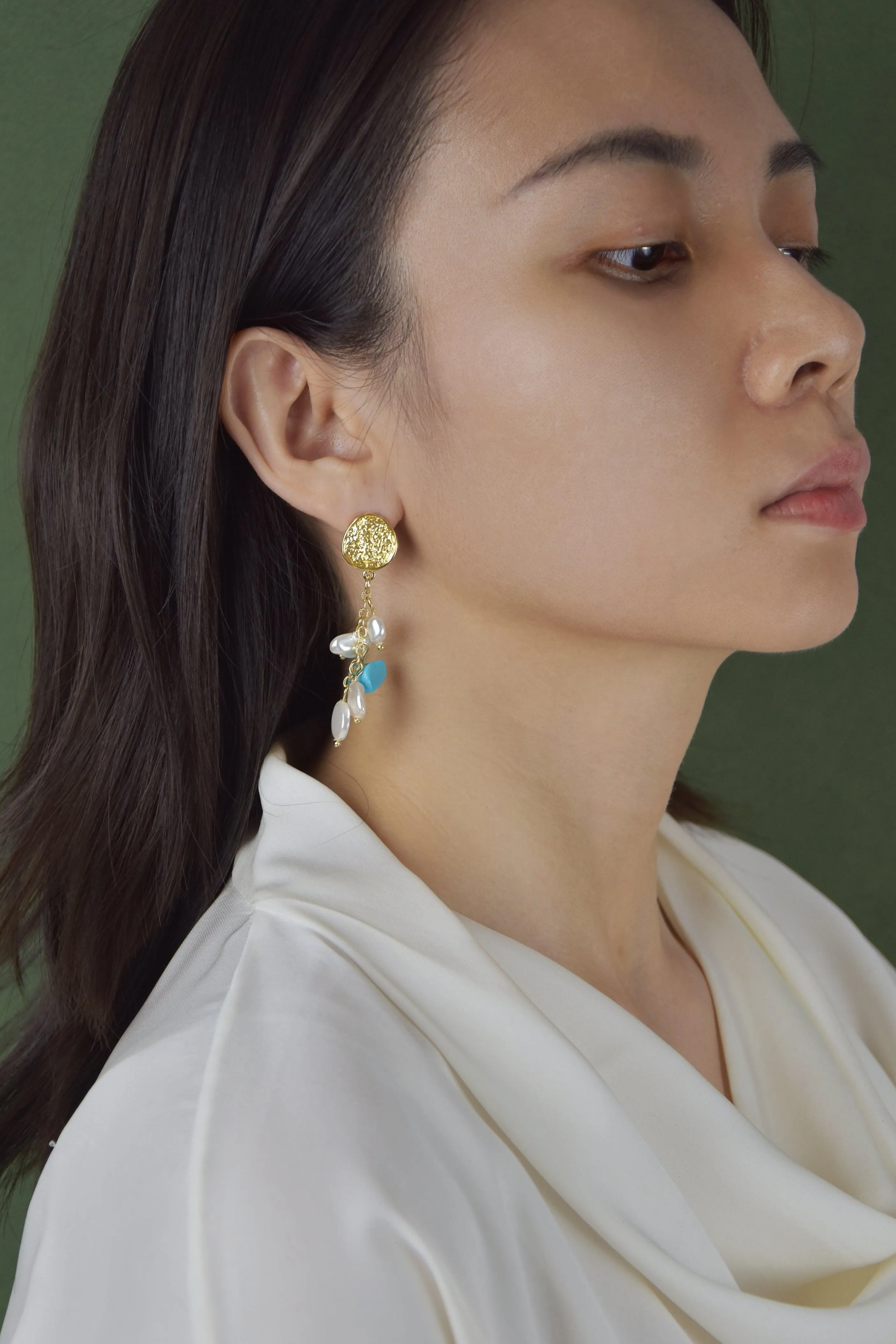 Mermaid's Lagoon Jewels 14k Gold Drop Earrings