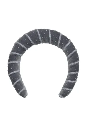 Min Headband - Silver Velvet