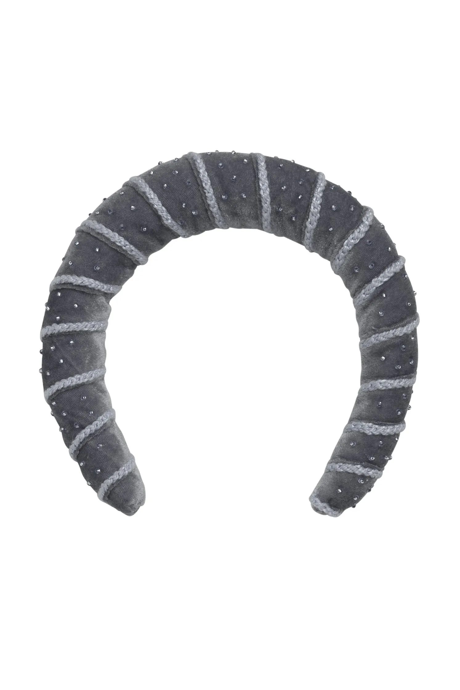 Min Headband - Silver Velvet