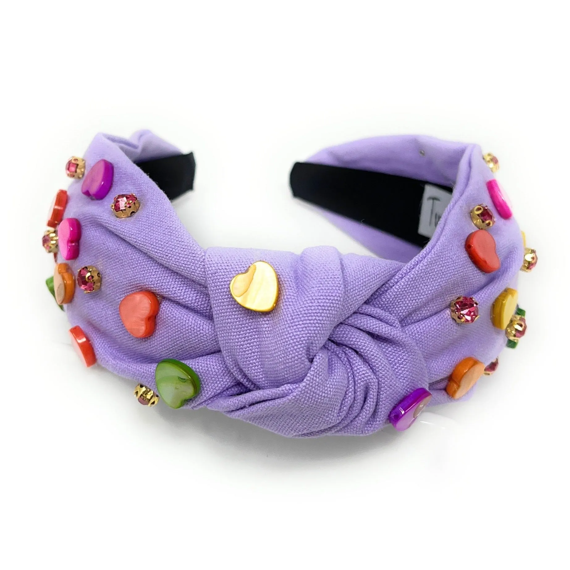 Multi Color Hearts Knot Headband