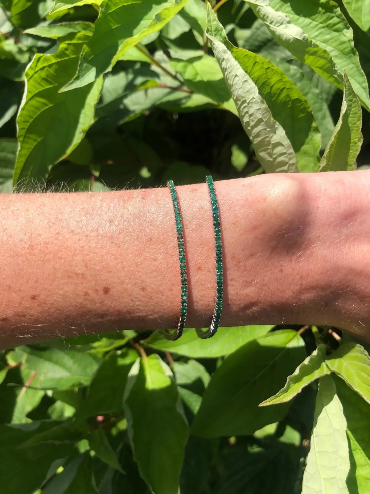 Natural Emerald Tennis Bracelet