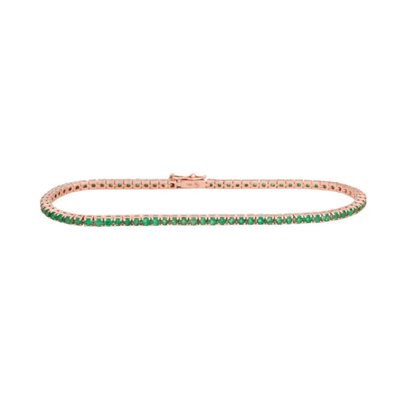 Natural Emerald Tennis Bracelet