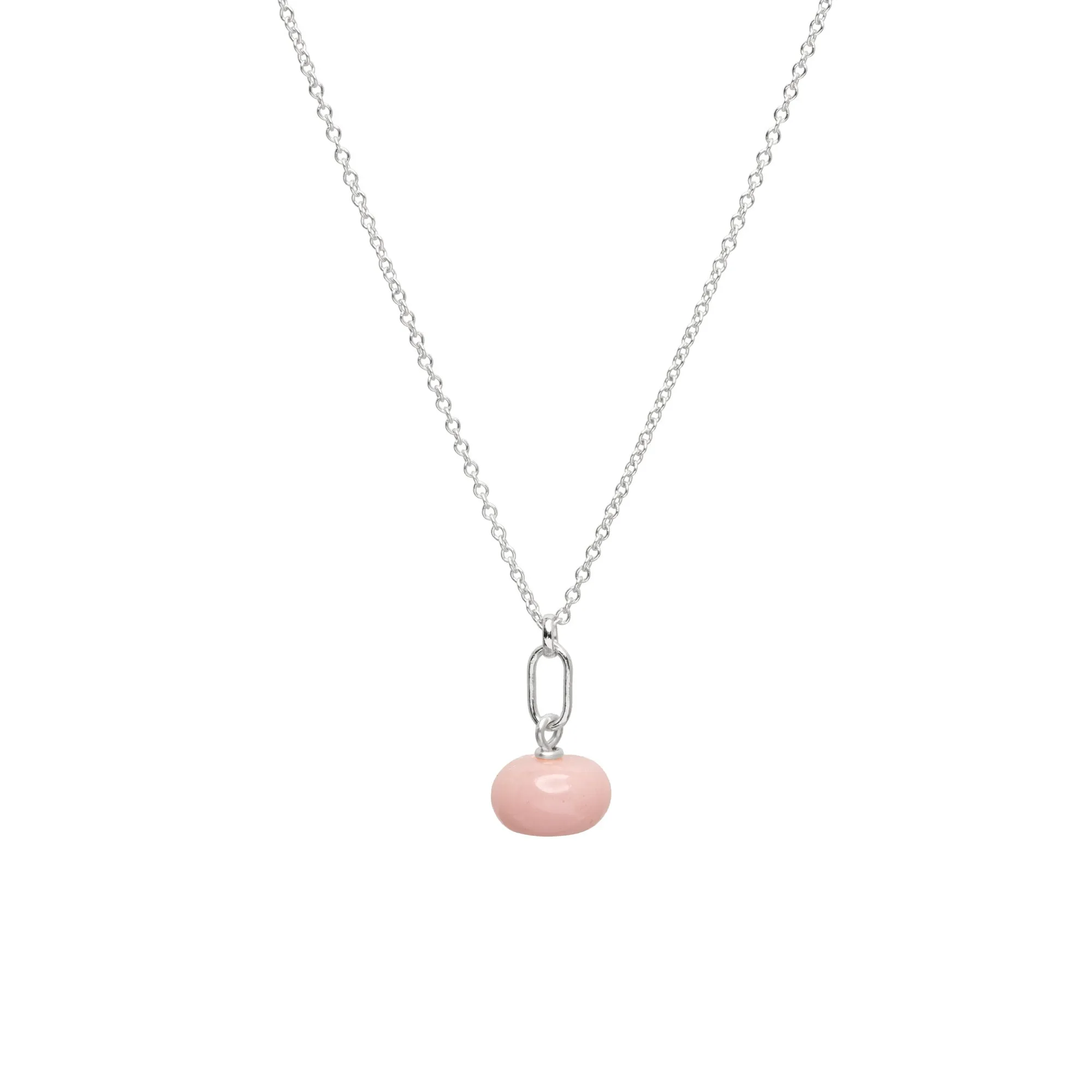 October Birthstone Pink Opal Necklace