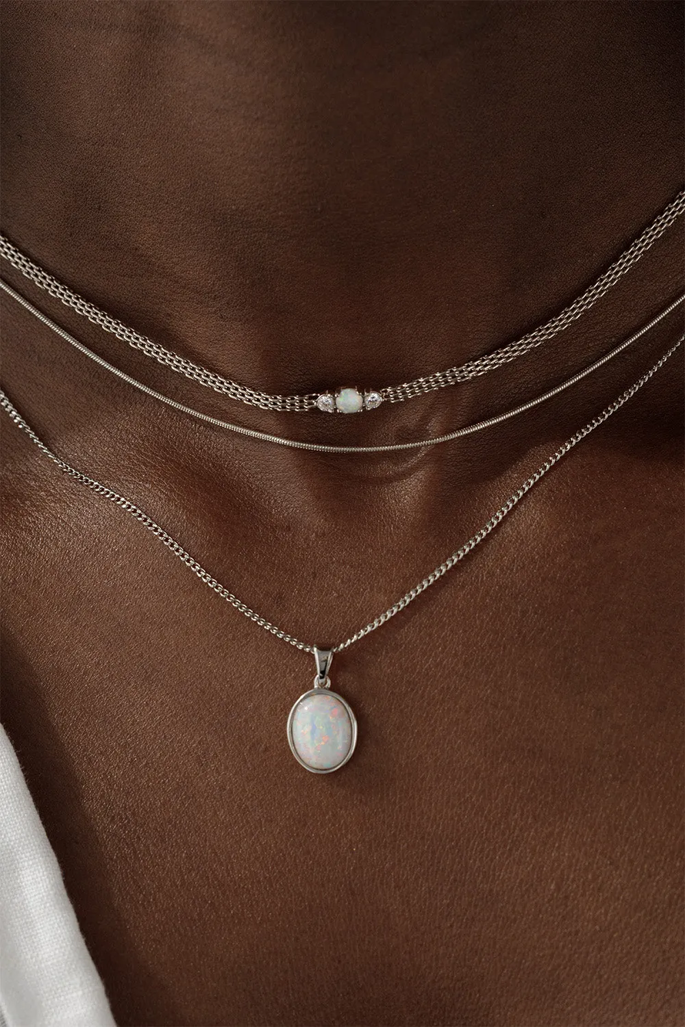 Opal Dream Necklace Silver