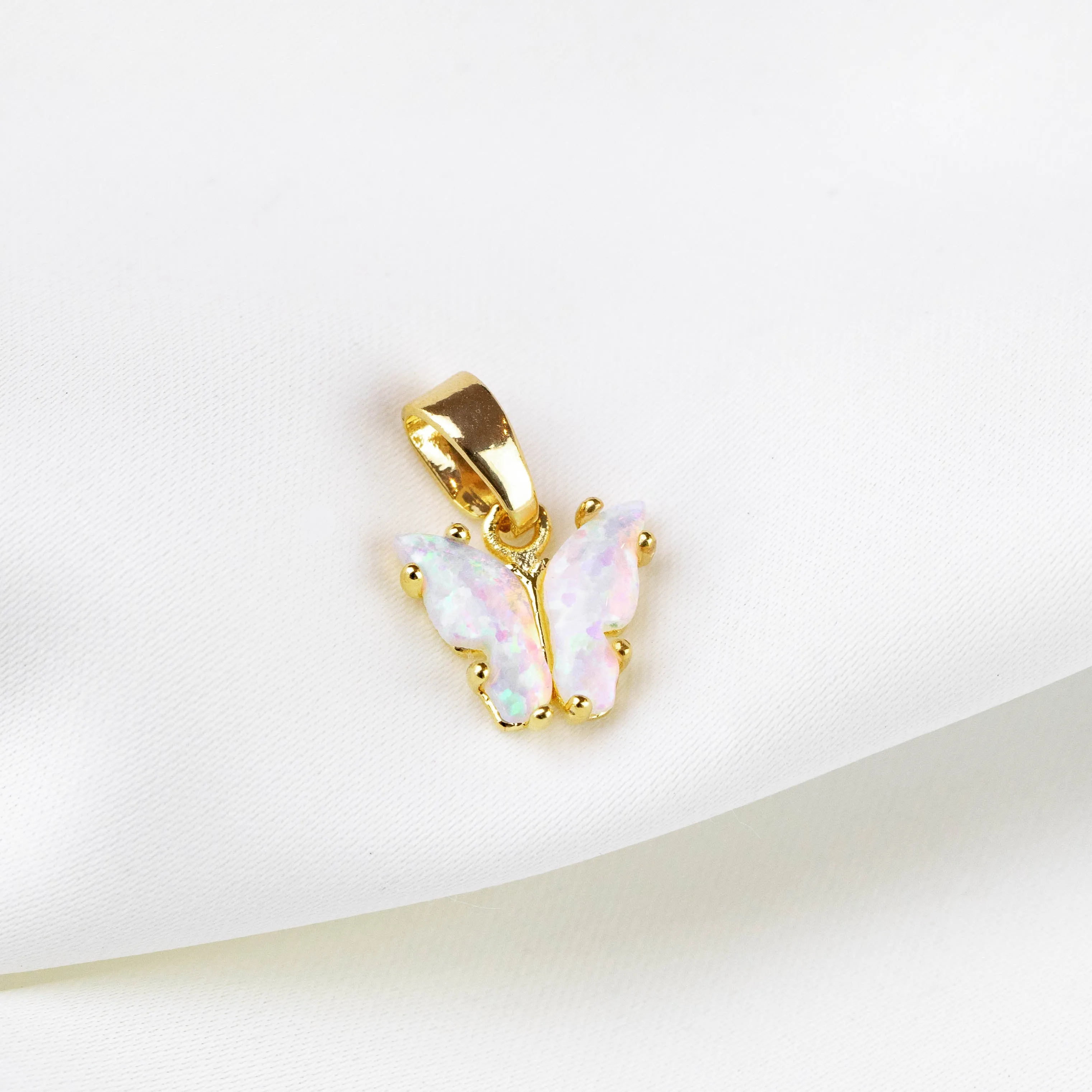Opal Wings Butterfly Necklace