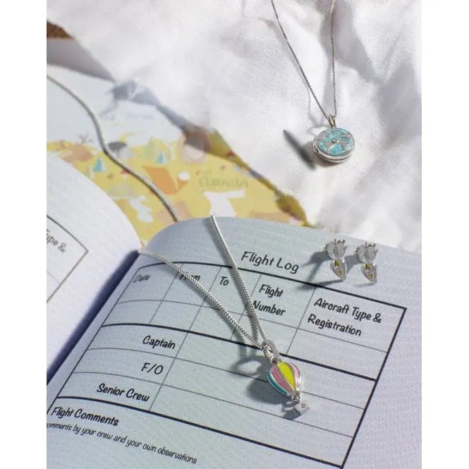 Pearlised Enamel Cloud Diamond Necklace N4561