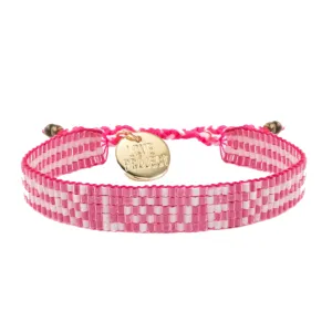 Pretty in Pink Bali Seed LOVE Bracelet