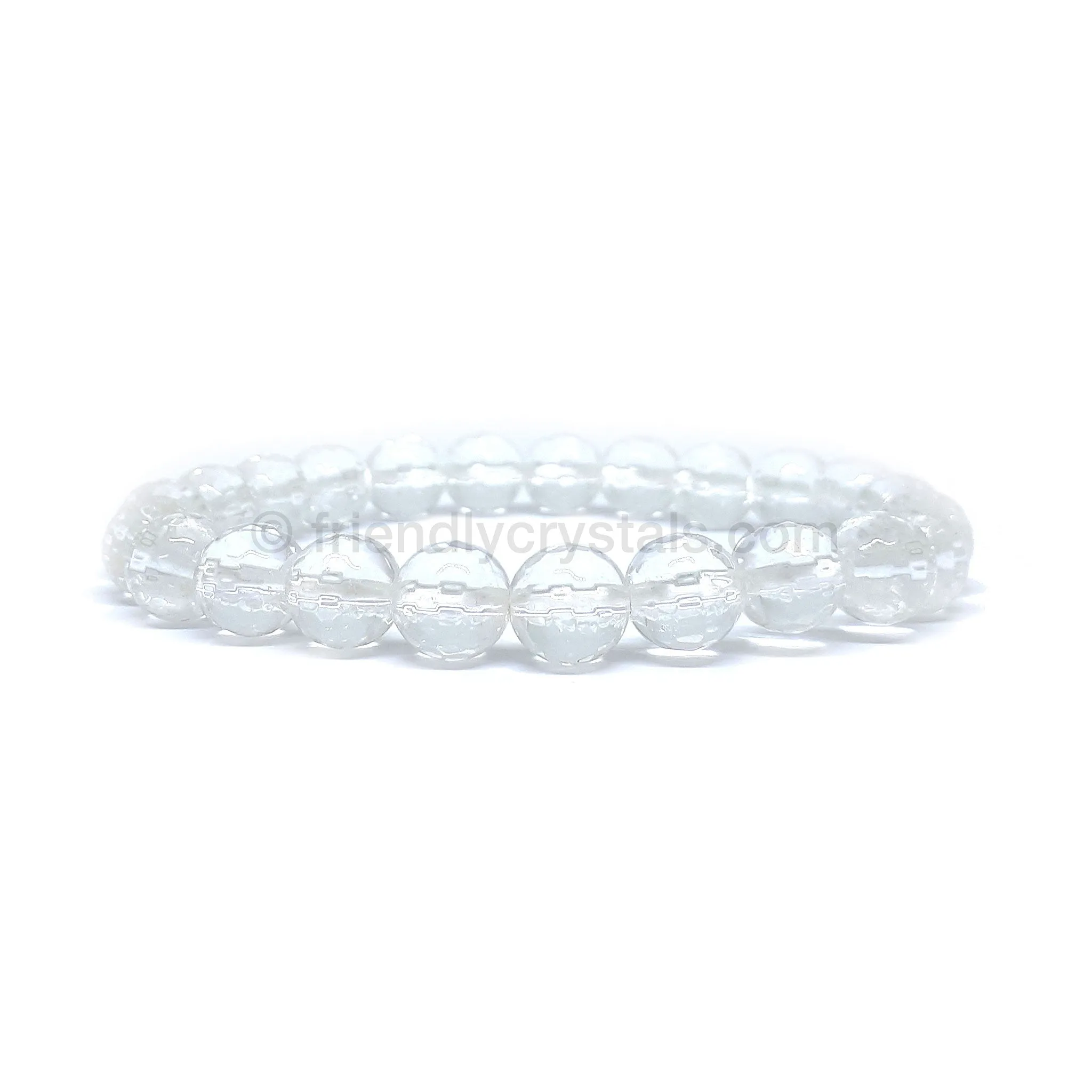 Quartz (Crystal) Faceted Power Bracelet (8mm)