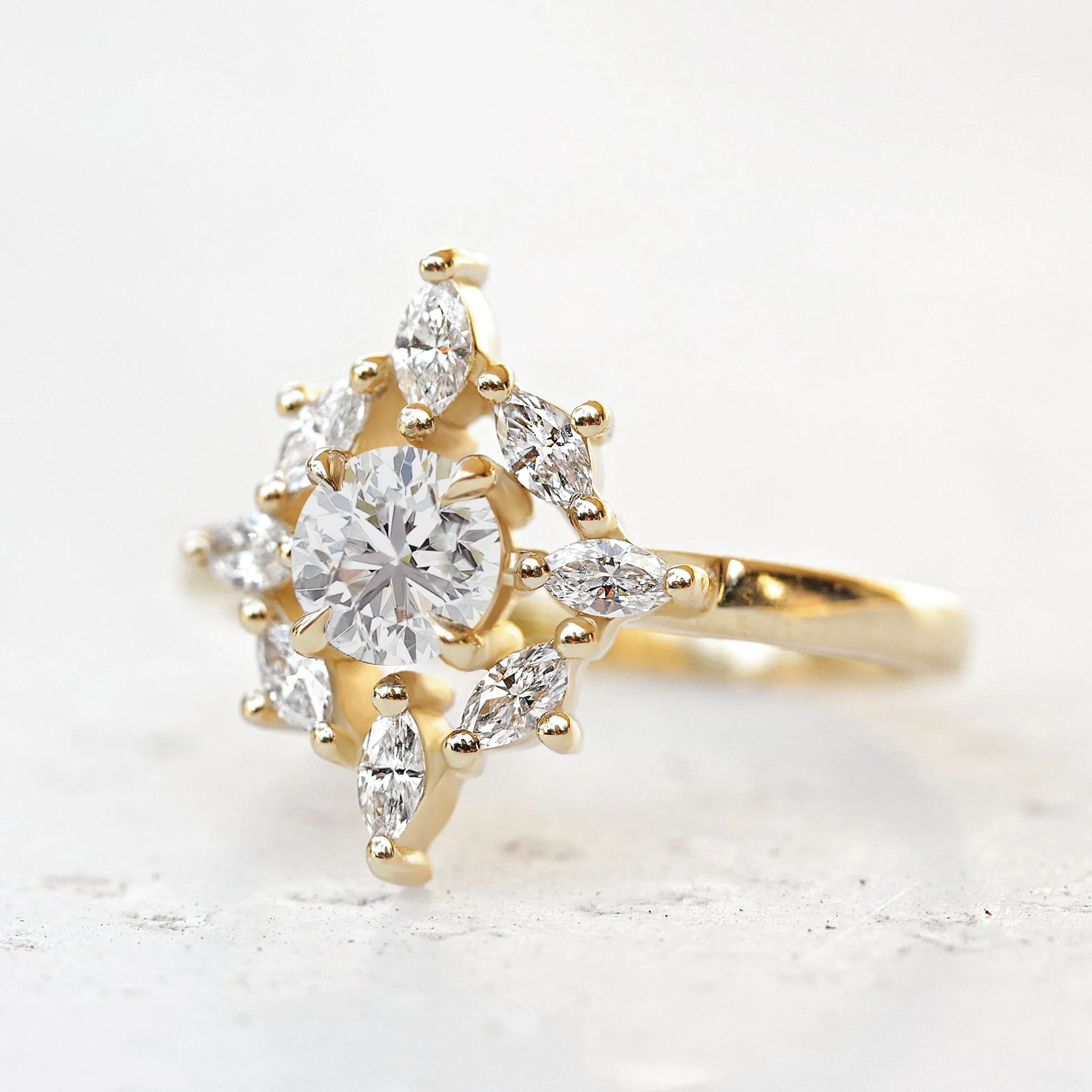 "Aerolite " Diamond Unique Engagement Ring ♥