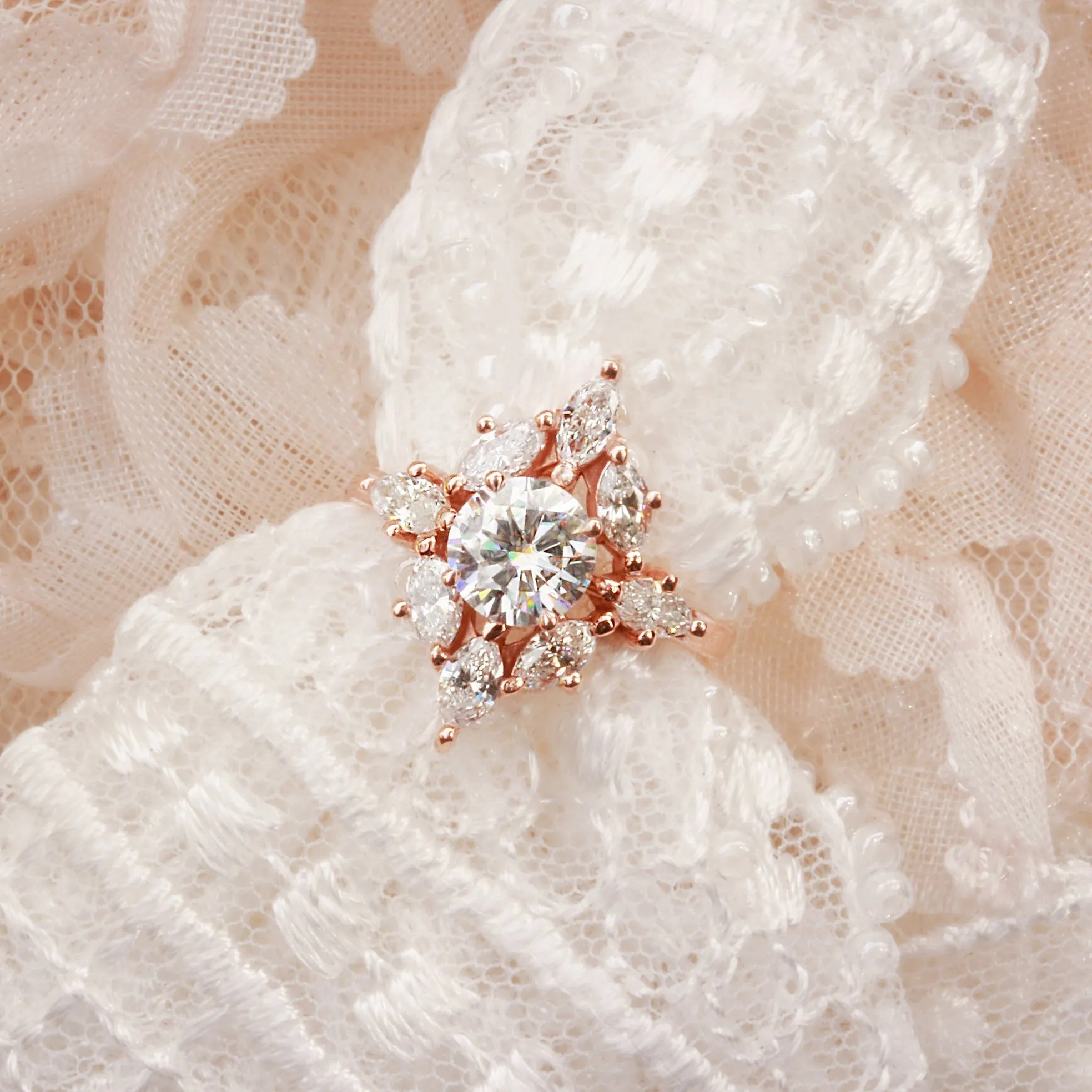"Aerolite " Diamond Unique Engagement Ring ♥