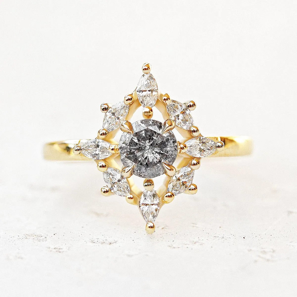 "Aerolite " Diamond Unique Engagement Ring ♥