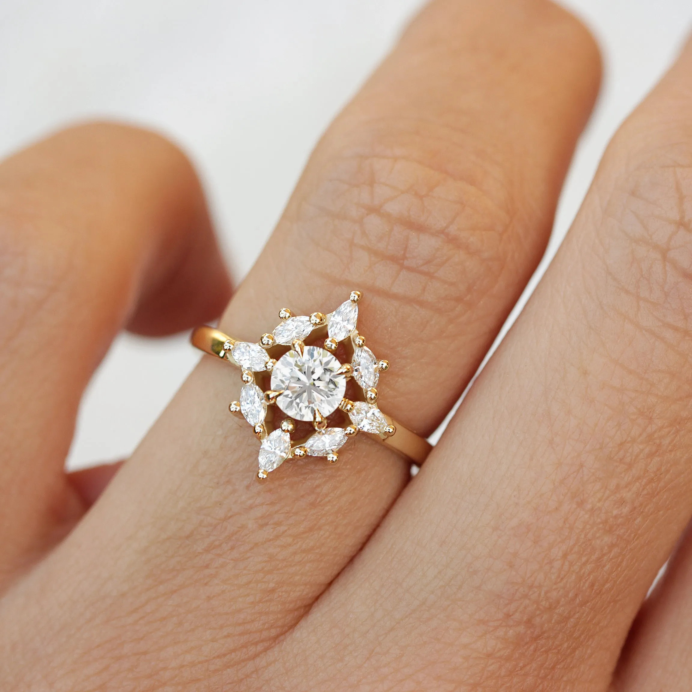 "Aerolite " Diamond Unique Engagement Ring ♥