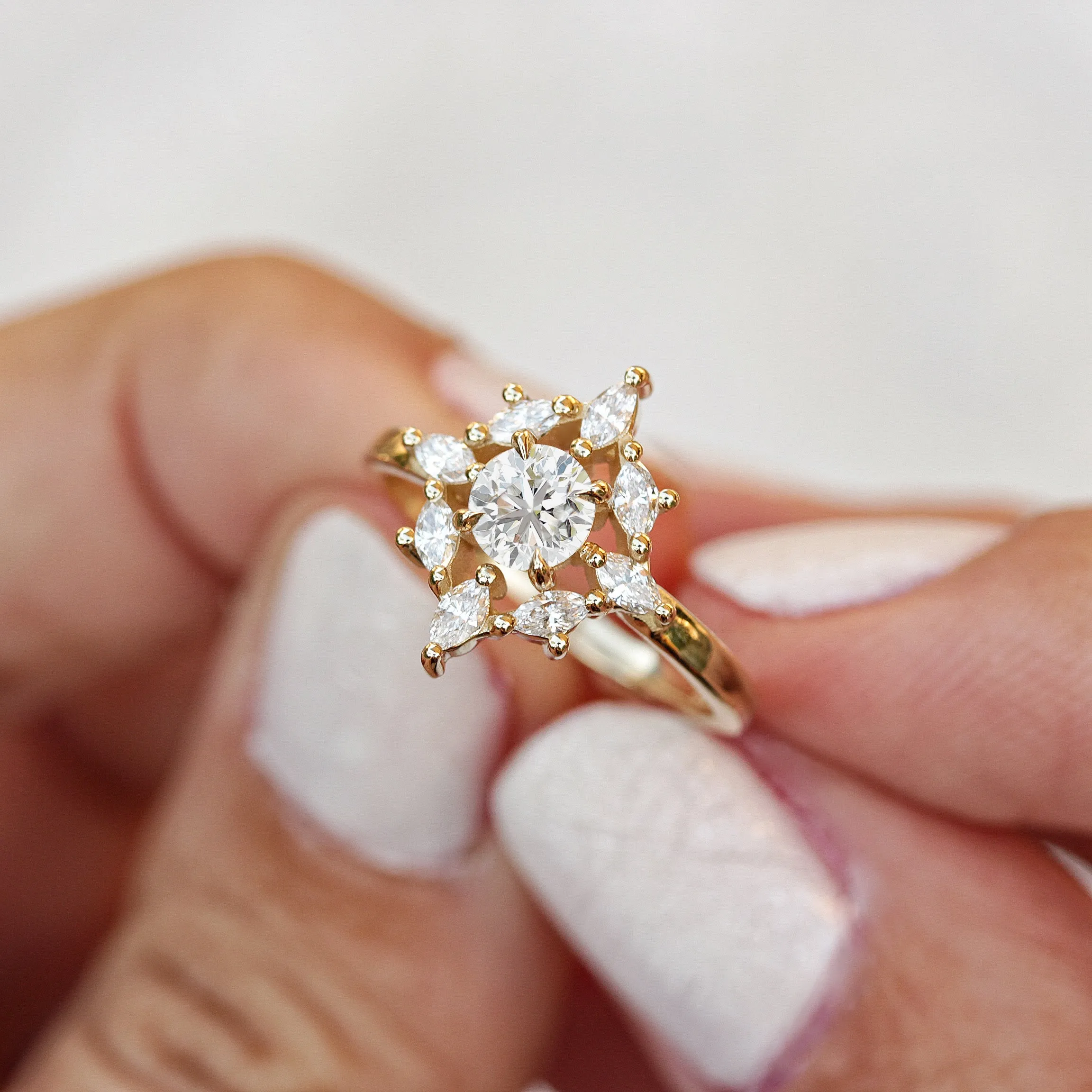 "Aerolite " Diamond Unique Engagement Ring ♥