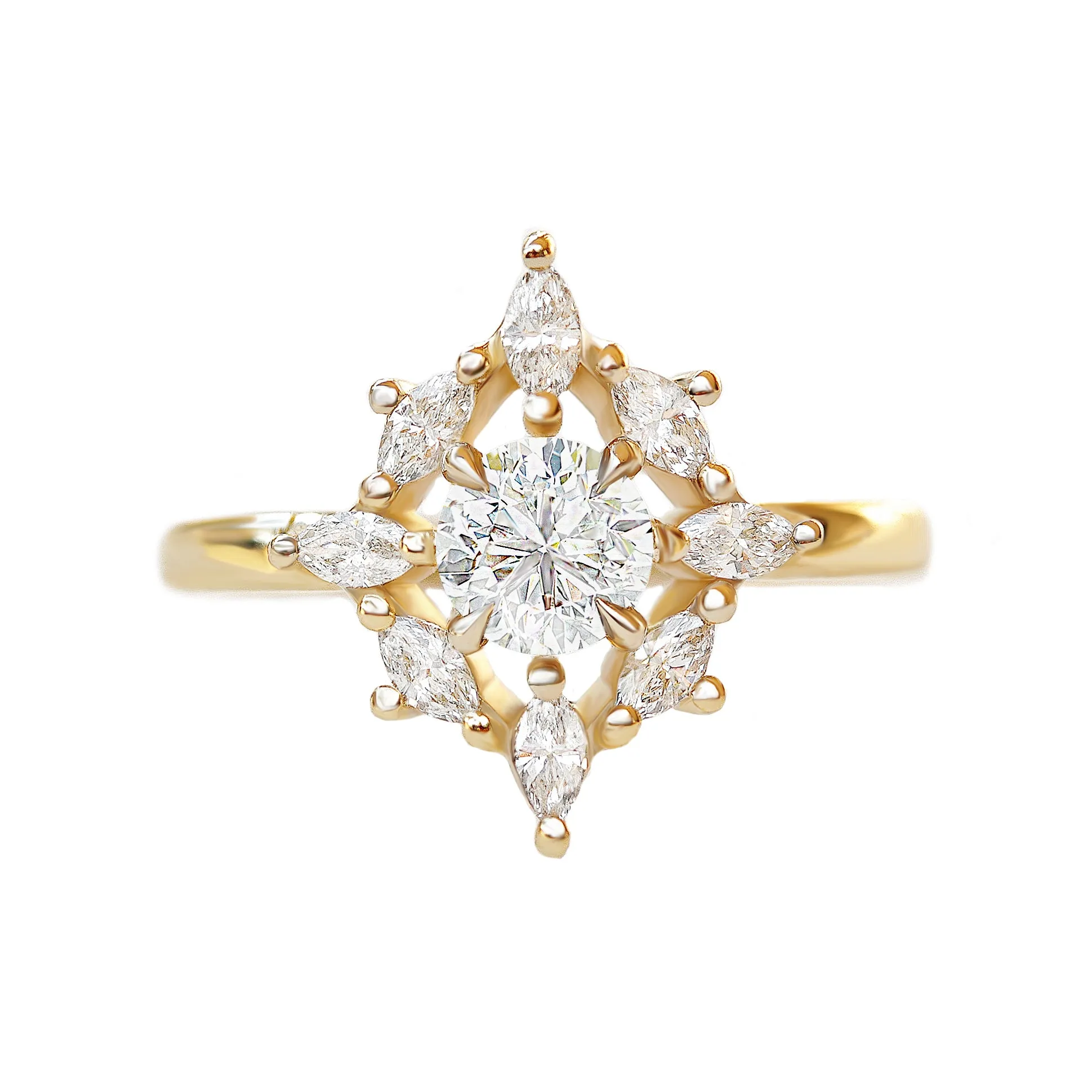 "Aerolite " Diamond Unique Engagement Ring ♥