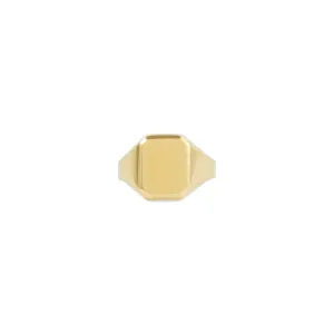 Rectangular Signet Ring - Solid Gold