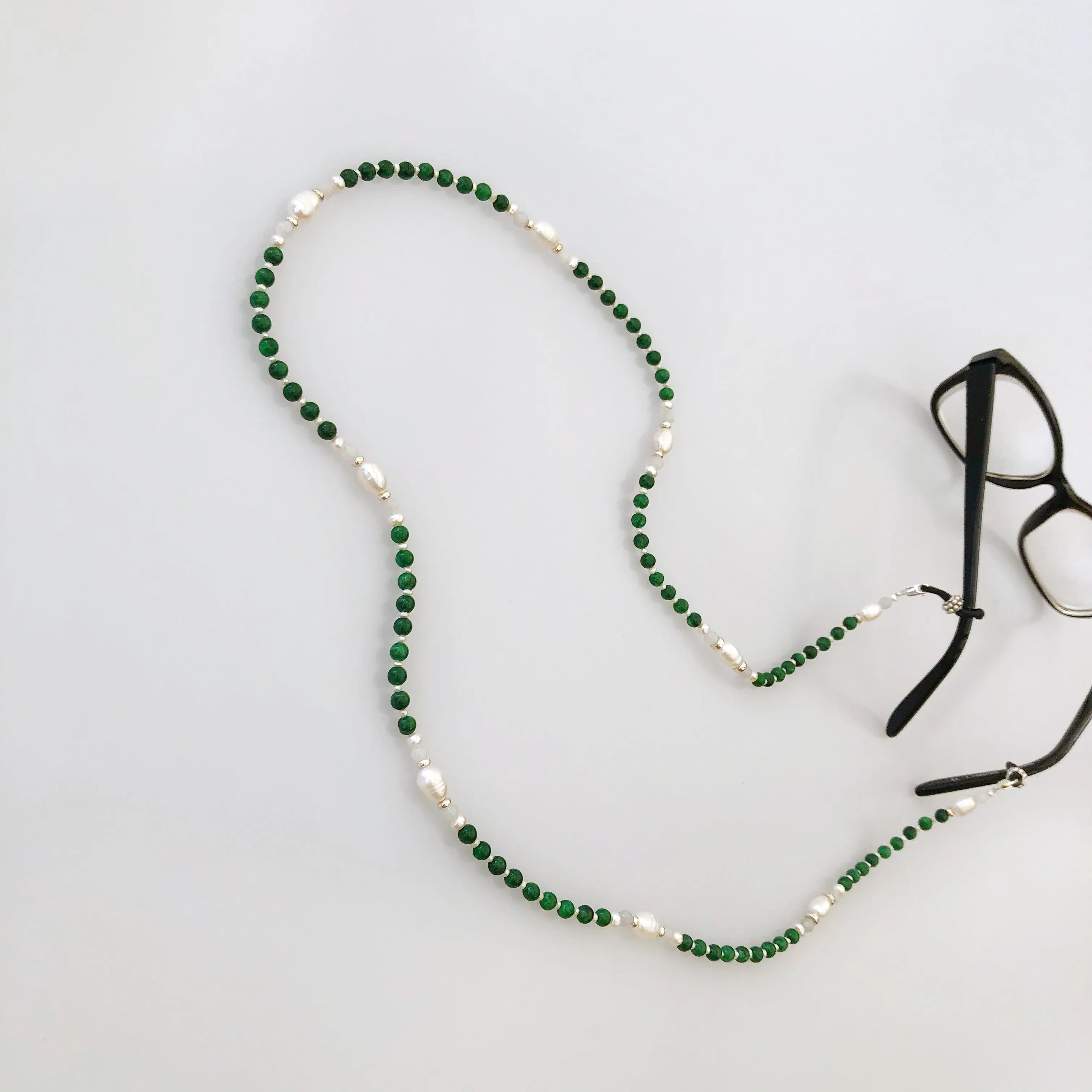 Return to Origin Green Jade Lariat Necklace