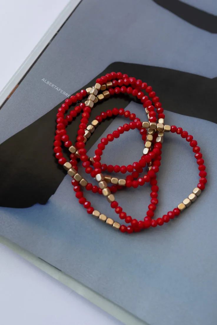 Roses are Red Bracelet Set