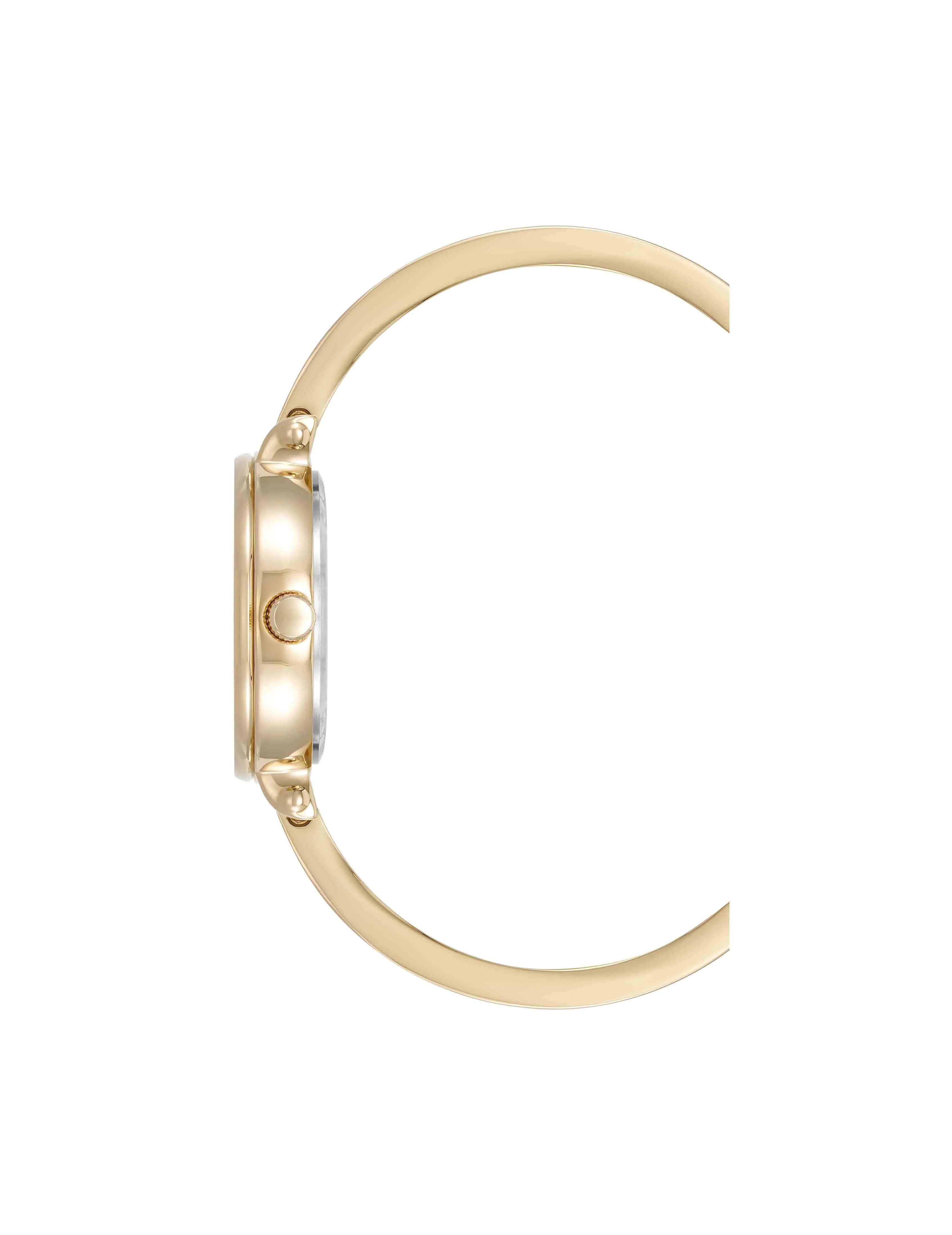 Round Gemstone Bangle Watch Set