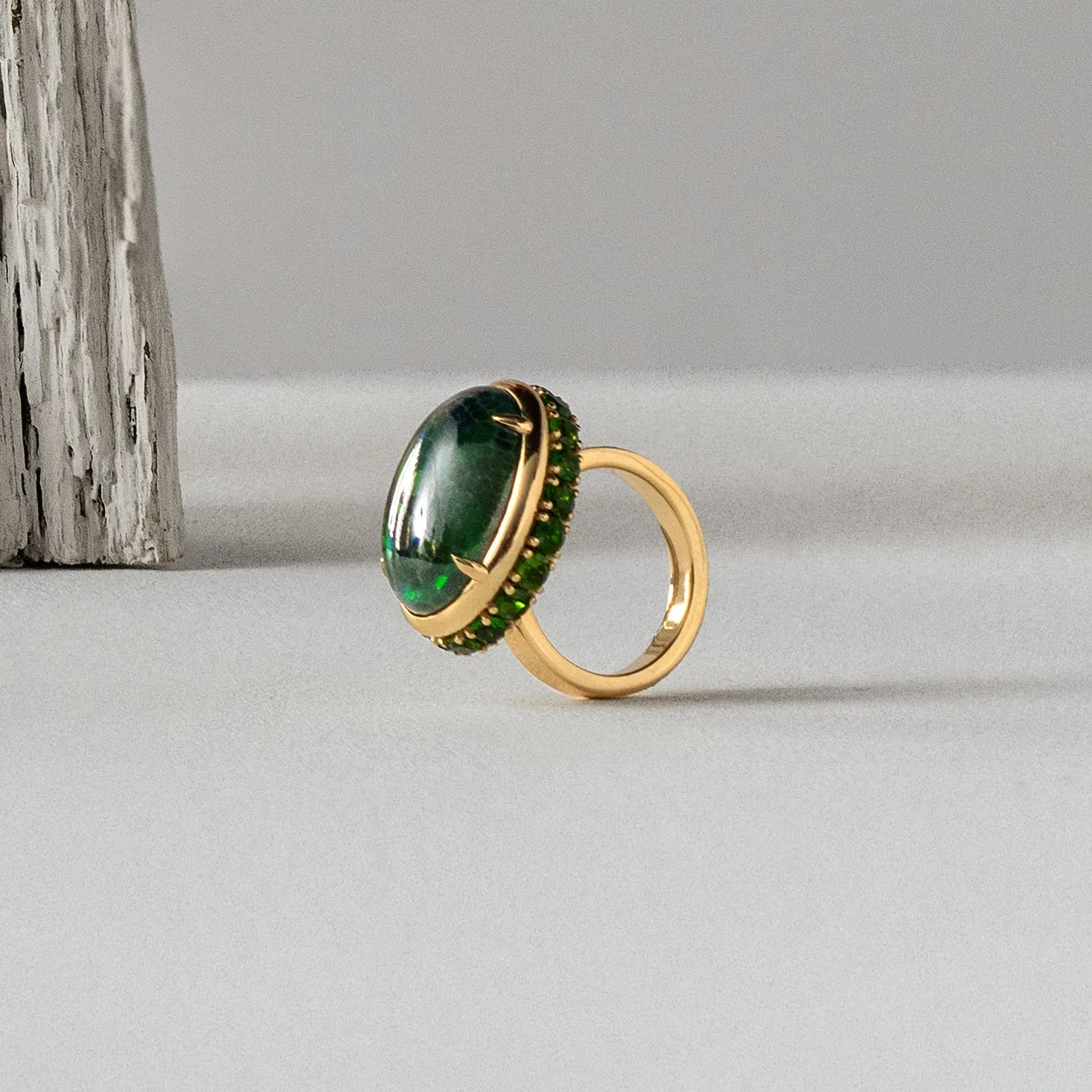 Shimmer Opal Eternity Ring