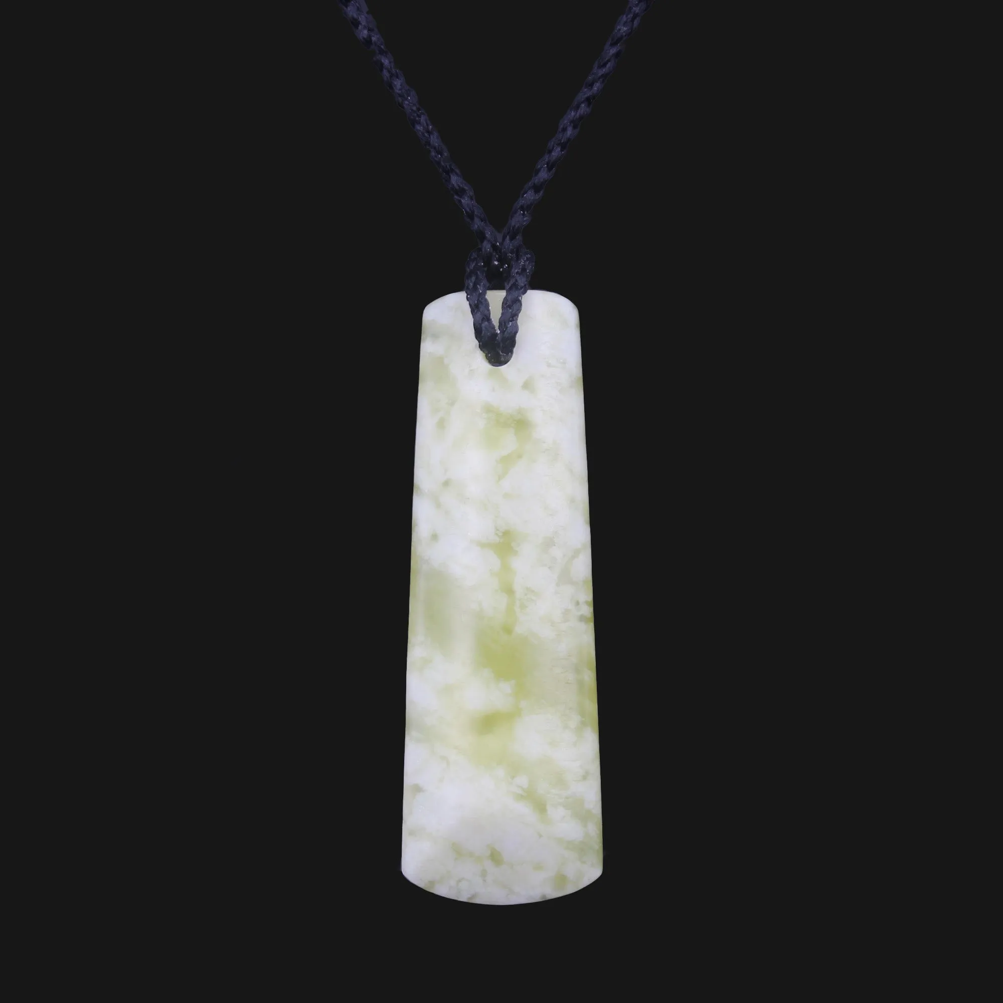 Shop Our Elegant Handcrafted White Green Floral Jade Toki Necklace, Perfect For Both Men And Women! Adjustable Wax Rope For Comfortable Wear