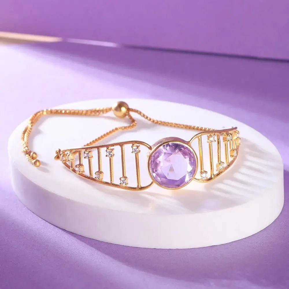 Silver 92.5 Lavender Bracelet