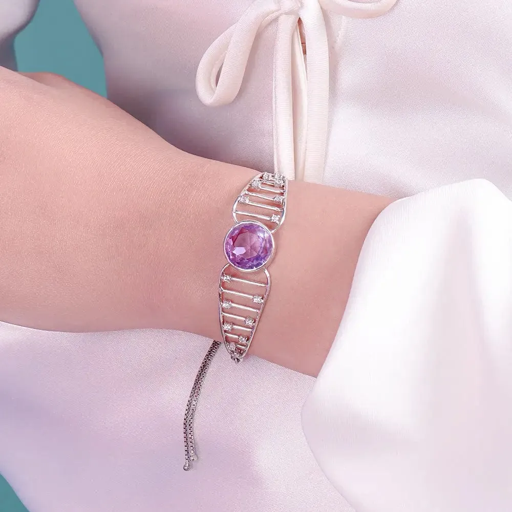 Silver 92.5 Lavender Bracelet
