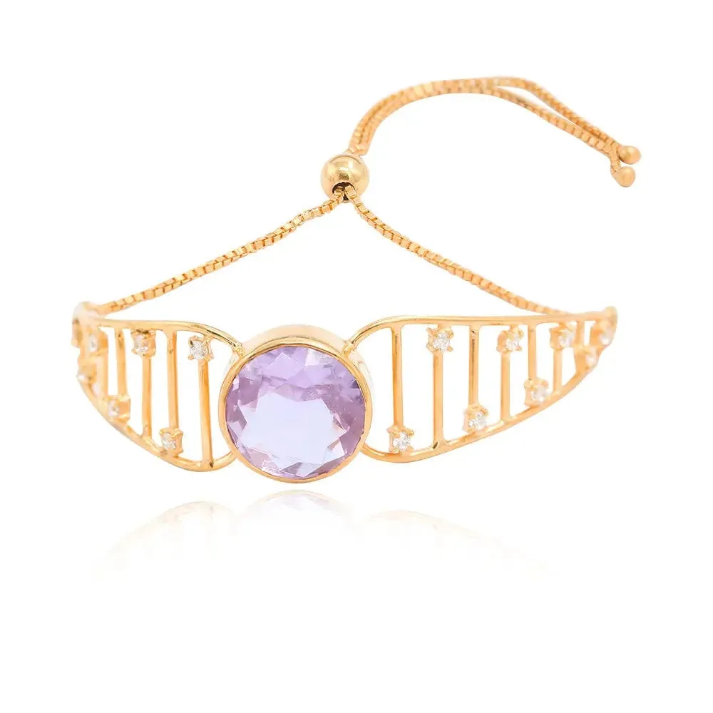 Silver 92.5 Lavender Bracelet
