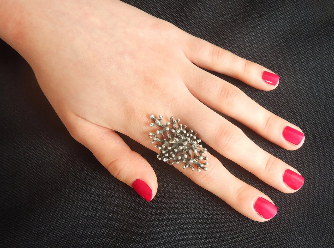 Silver Plated Cocktail Ring