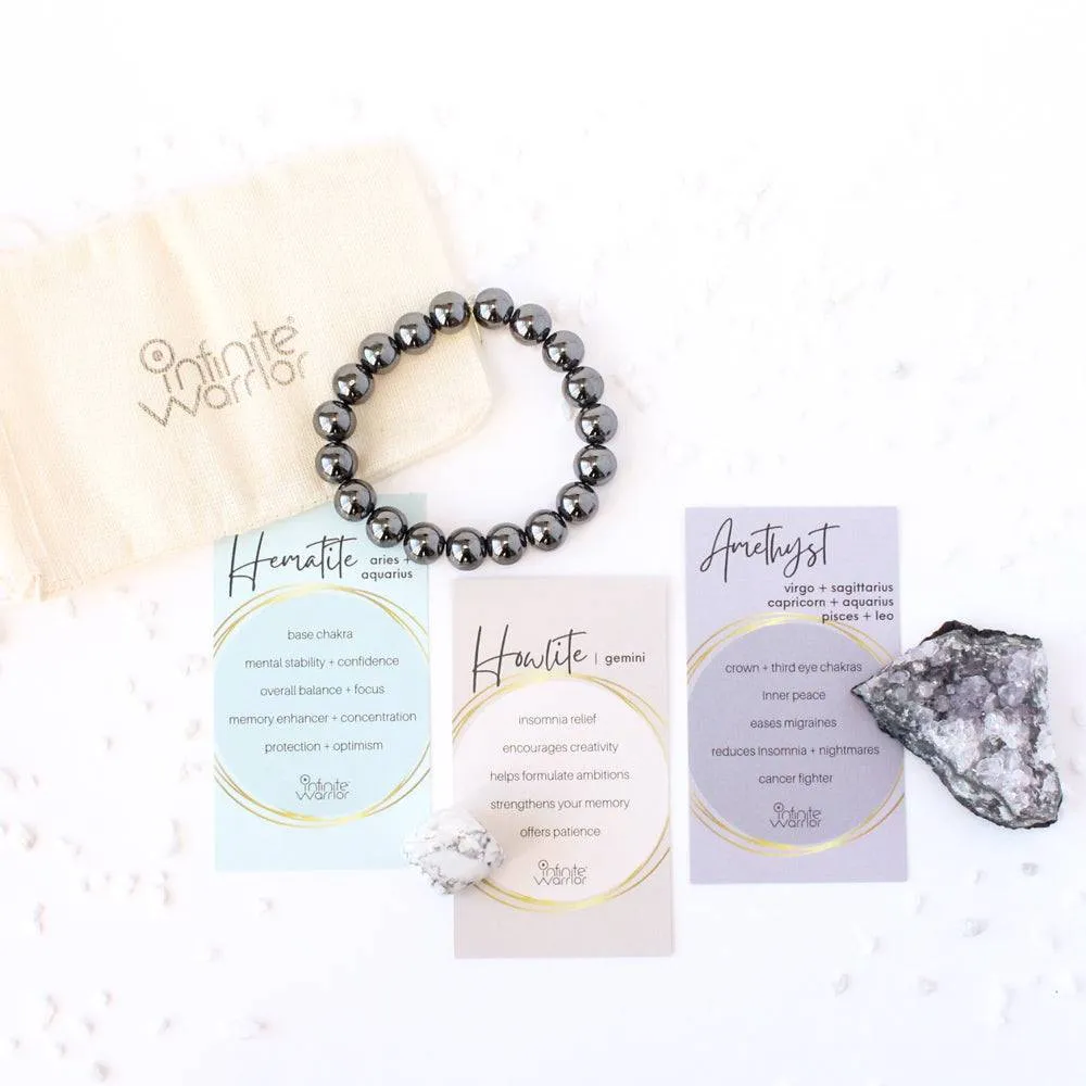 Sleep Aid Crystal Kit | Amethyst   Hematite   Howlite