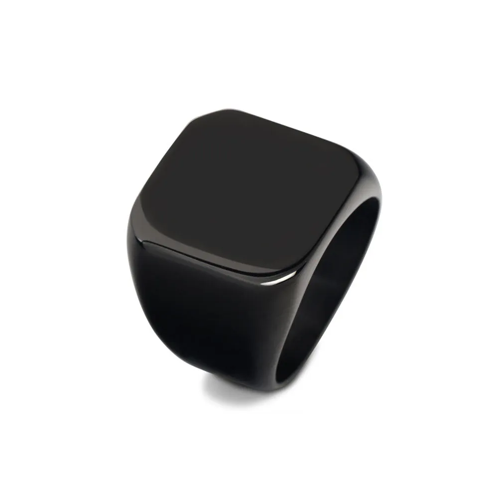STAINLESS STEEL SIGNET RING