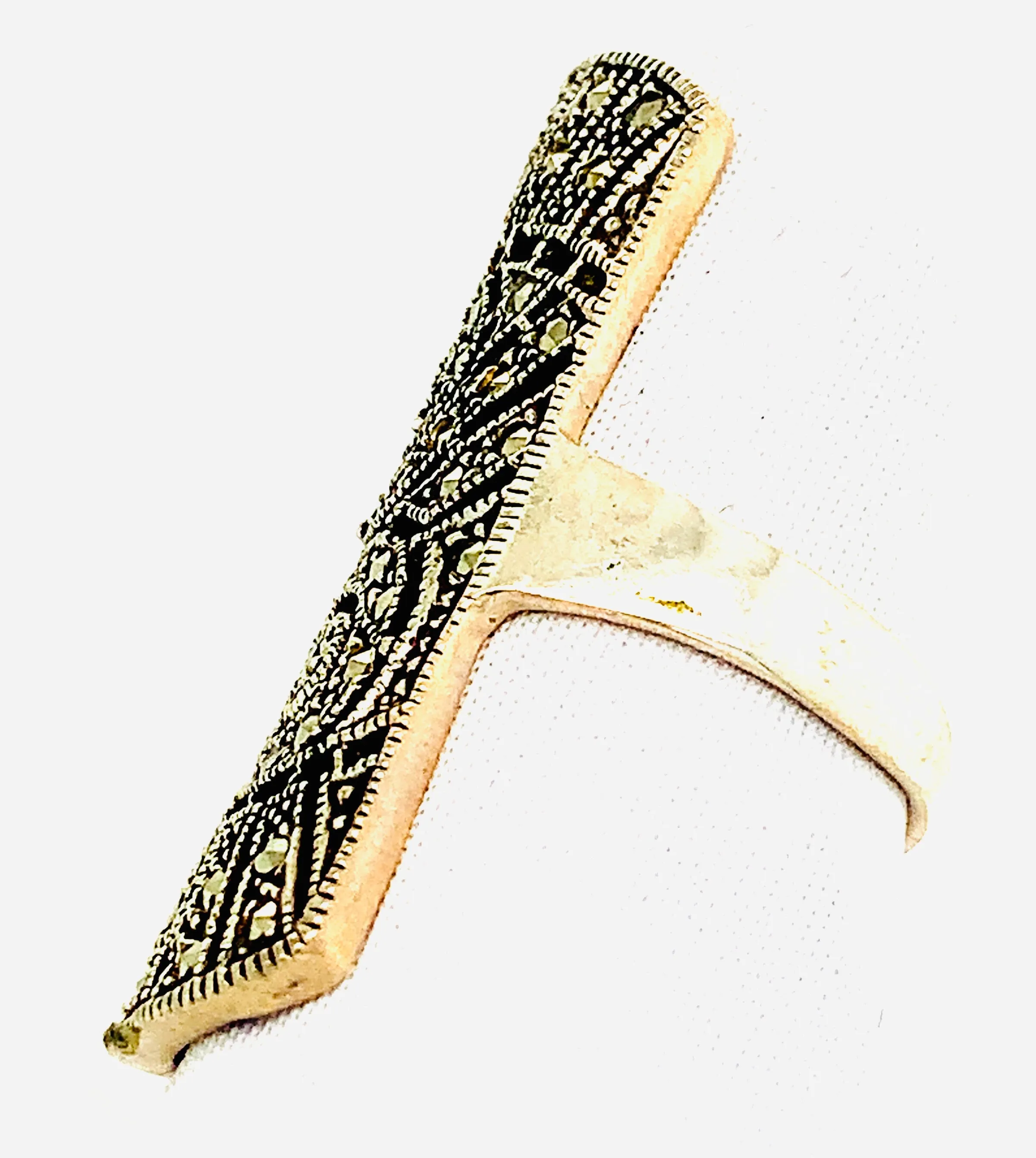 Sterling Silver and Marcasite Cocktail Ring