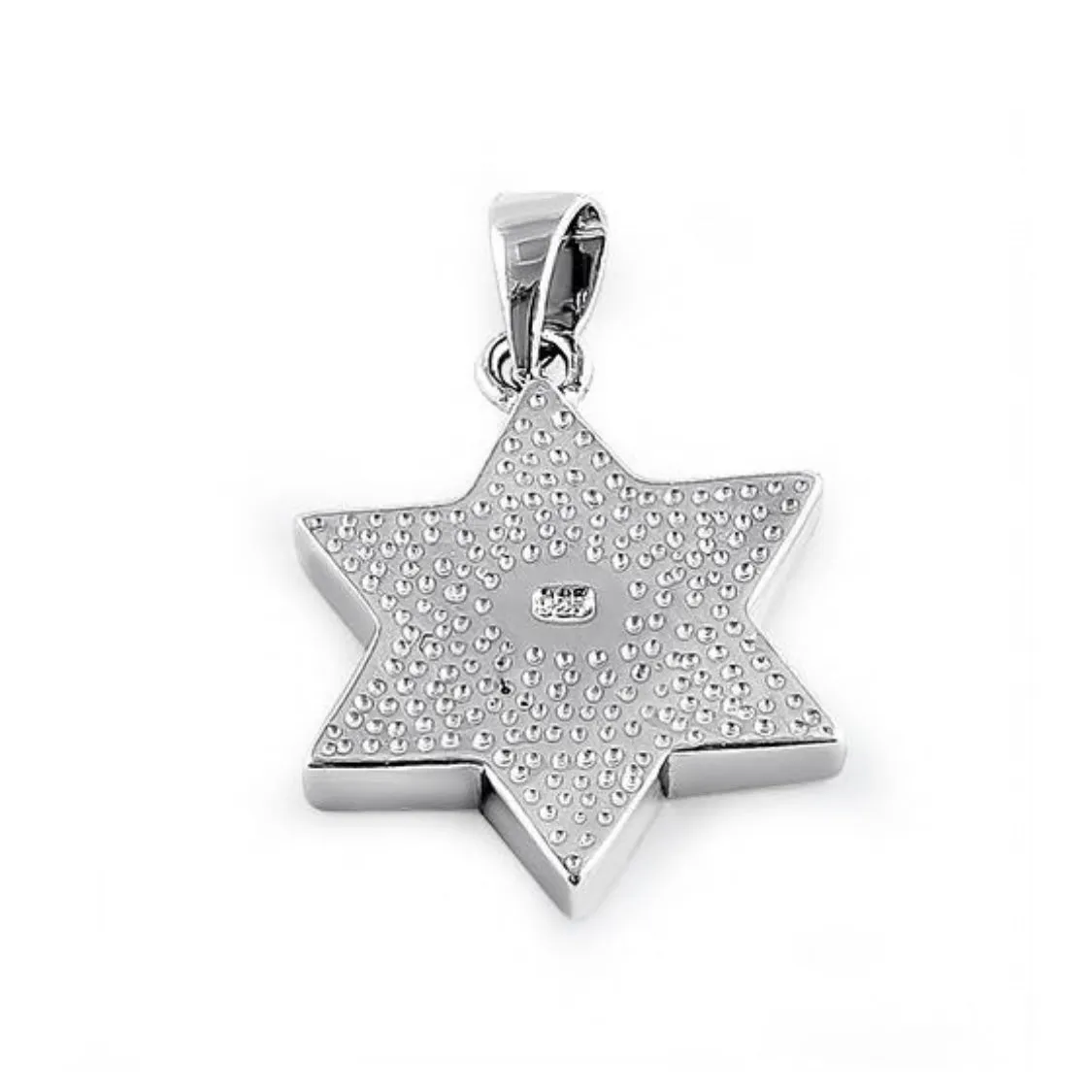 Sterling Silver Blue Opal Star of David Pendant With 16 Necklace Chain New