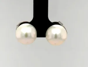 Sterling Silver DOOR-BUSTER Freshwater Cultured Ming Pearl Stud Earrings w/ Happy Backs