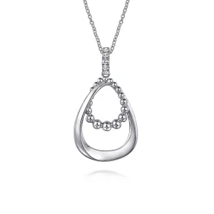 Sterling Silver Drop Necklace 17.5 inch