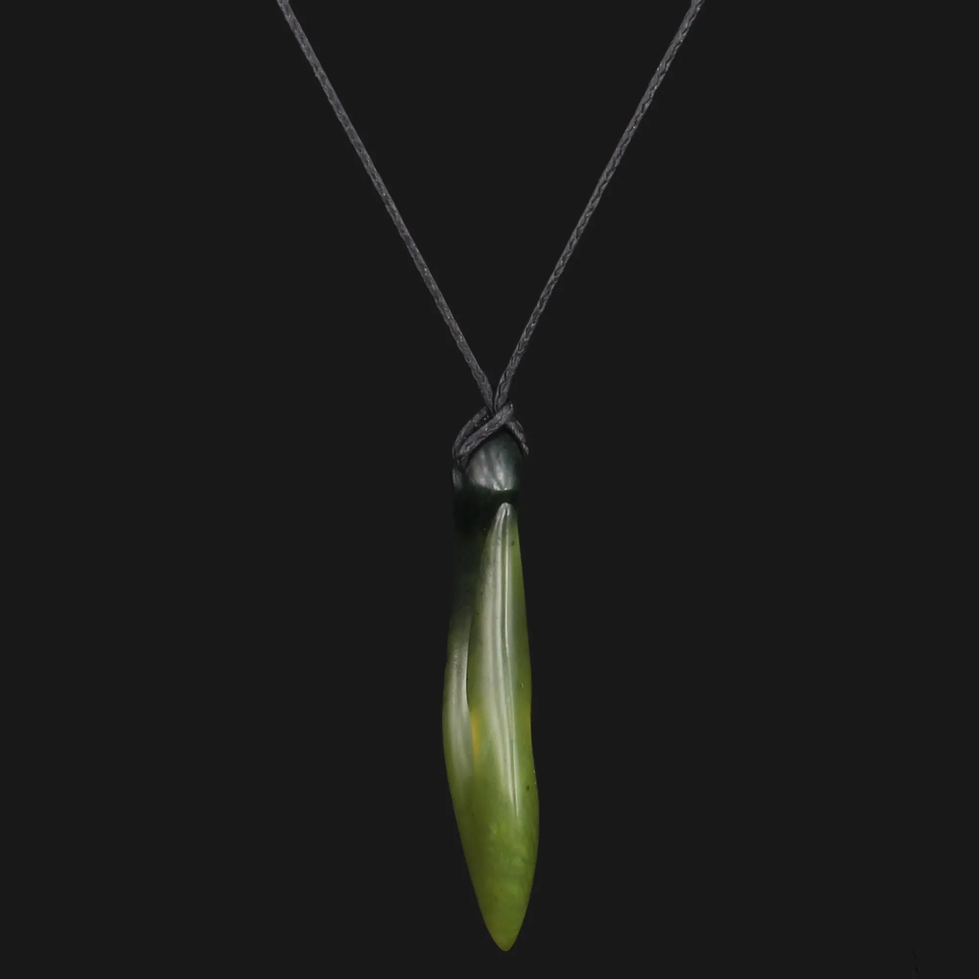 Stunning Black Green Floral Jade Fish Hook Necklace - Handmade Maori Hei-matau Pendant, Elegant Retro Design, Adjustable for Any Woman