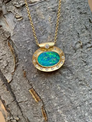 The Lightning Ridge Black Opal Necklace