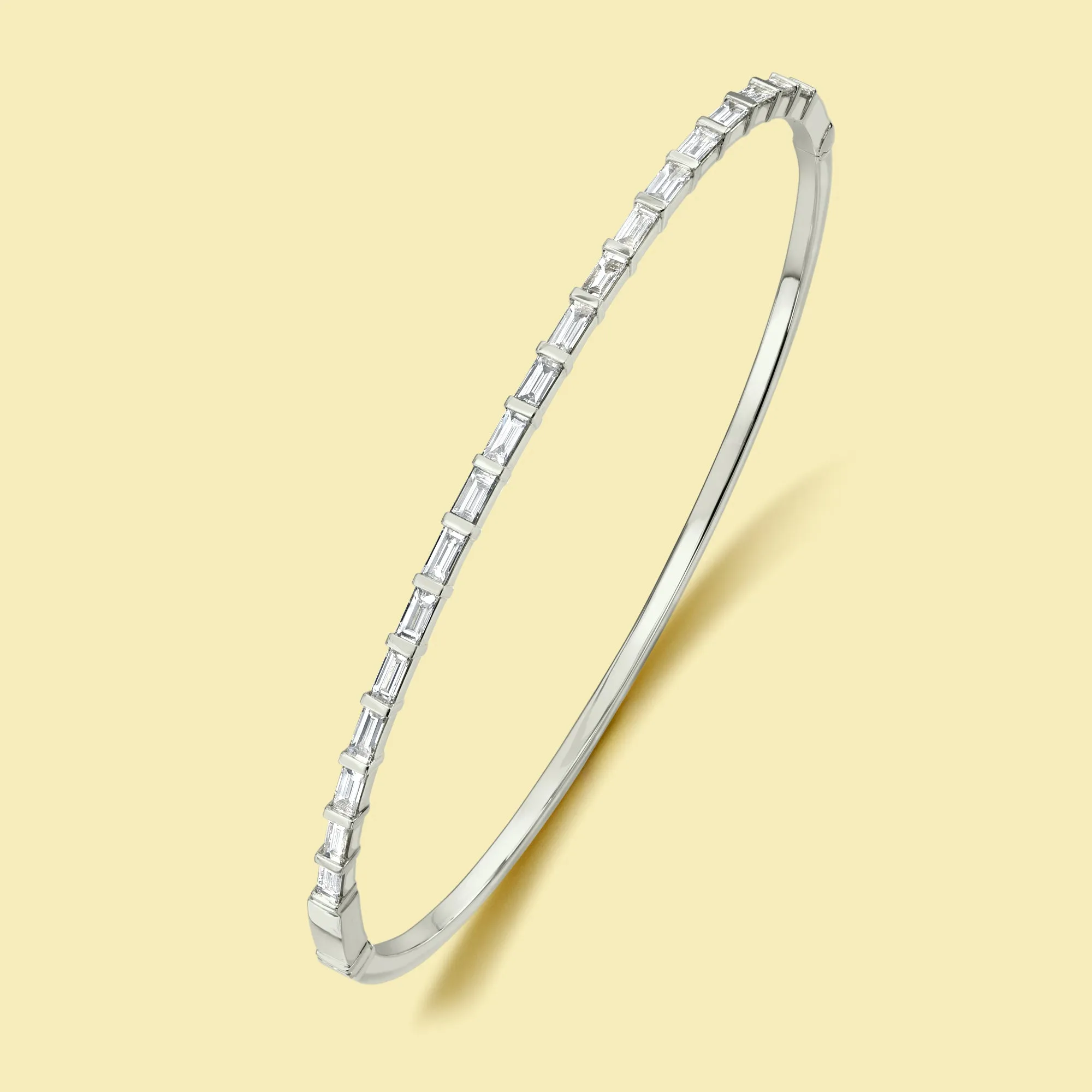 The Taylor, East-West Baguette Diamond Bangle