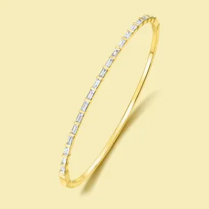 The Taylor, East-West Baguette Diamond Bangle