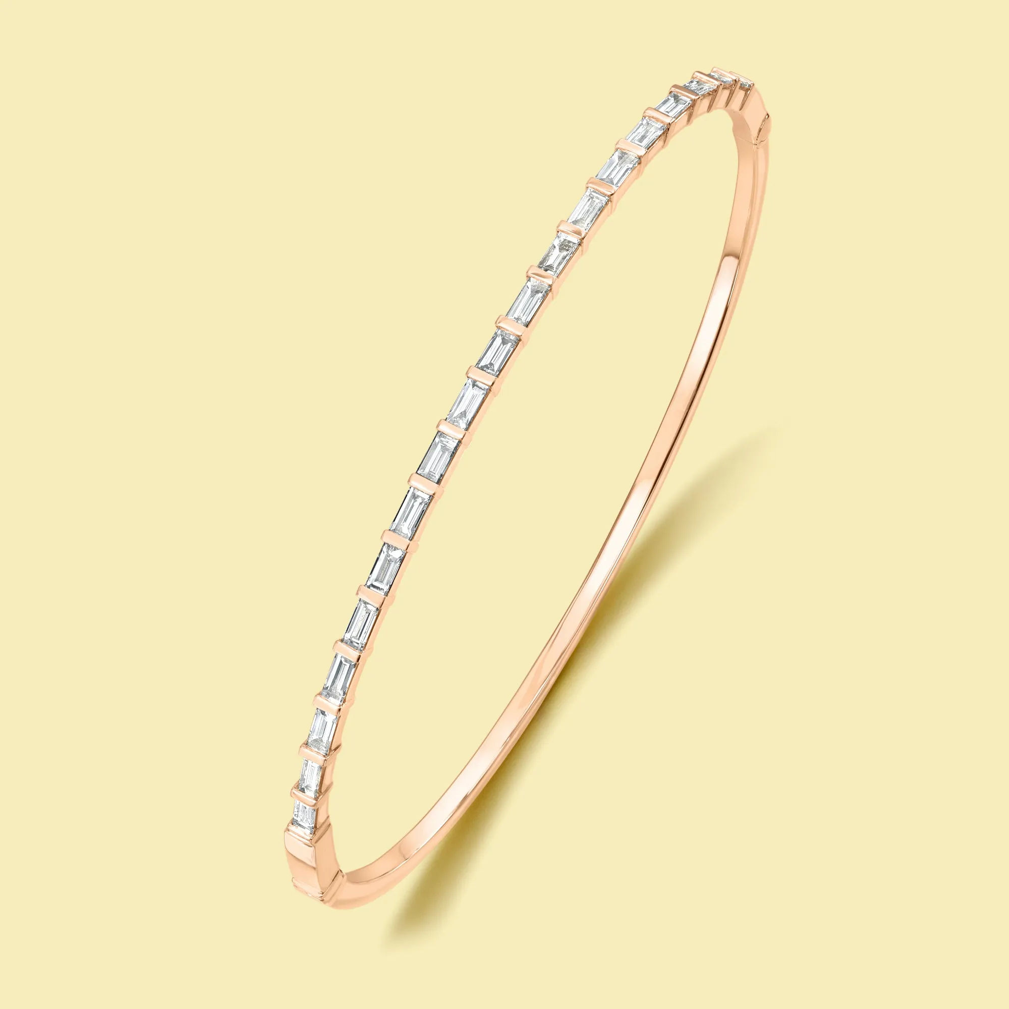 The Taylor, East-West Baguette Diamond Bangle
