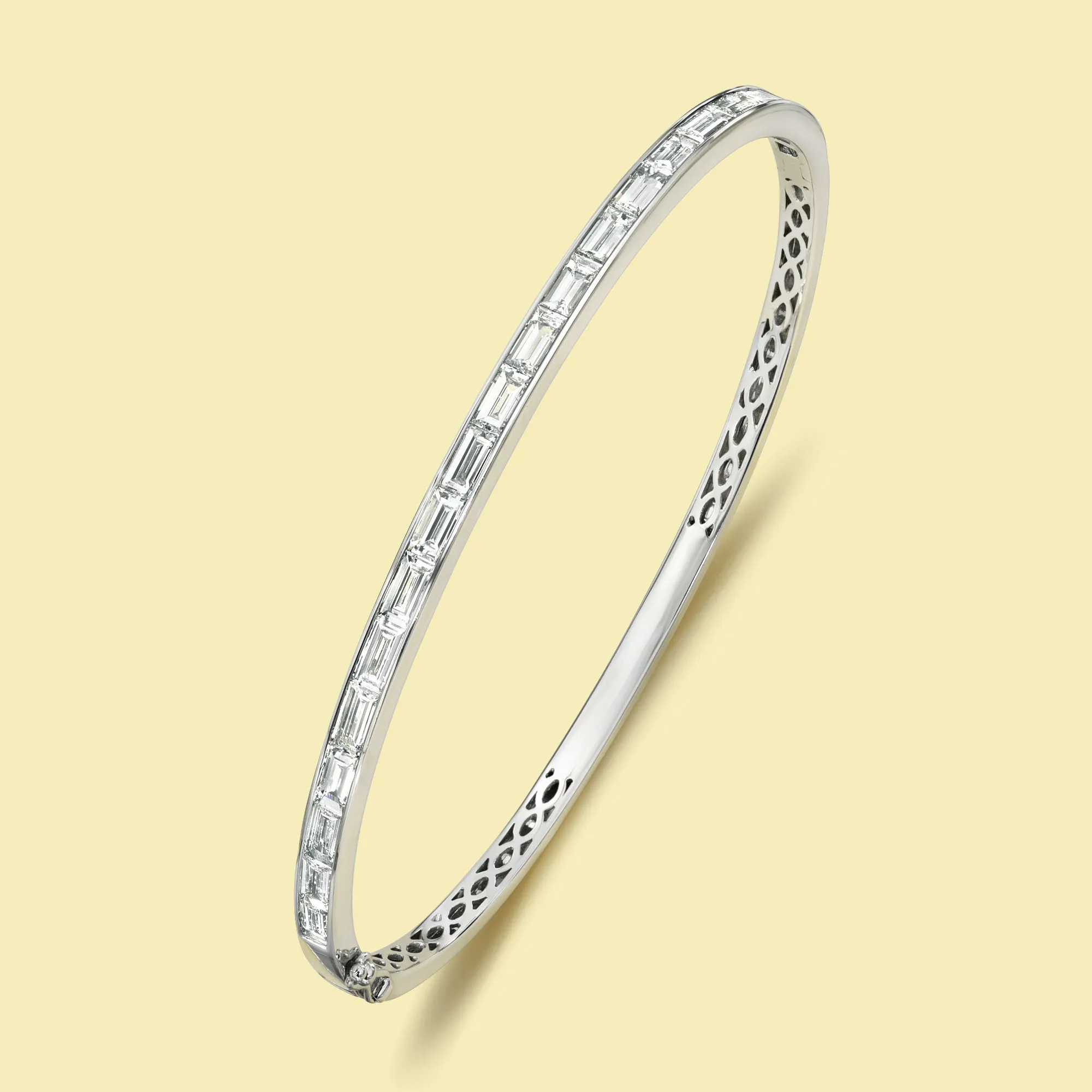 The Zoe, Classic East-West Baguette Diamond Bangle