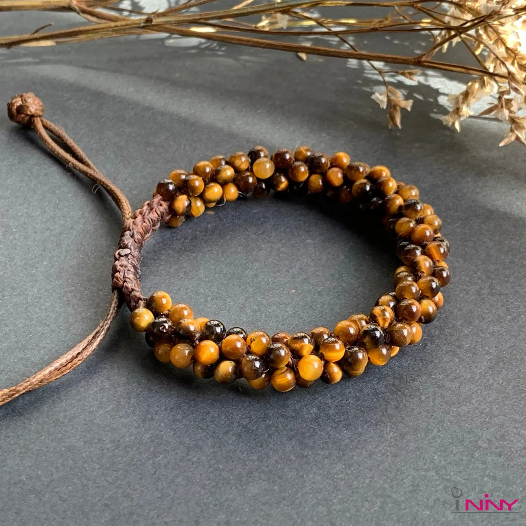 Tiger's Eye Beading Twisted Bracelet